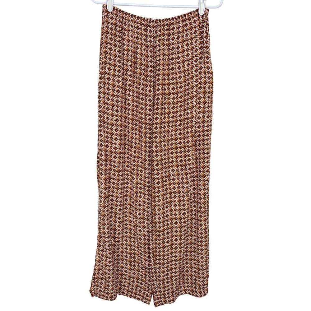 Faithfull the Brand Retro Inspired Geometric Print Straight Leg Pants Size 8
